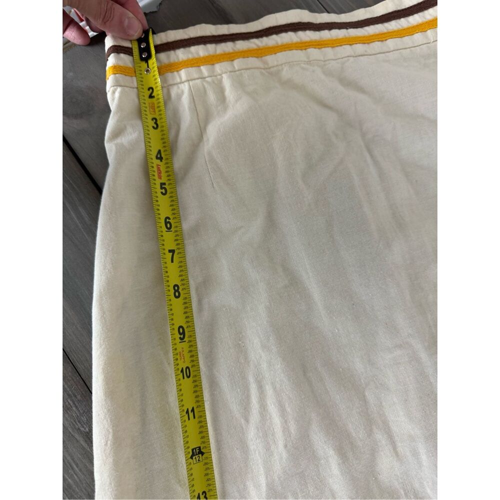 German 100% Quality Cotton Embroidered Boho Folk Cream Maxi Skirt Oktoberfest - Picture 7 of 14